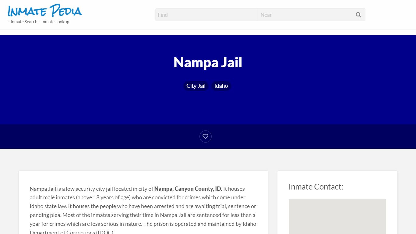 Nampa Jail – Inmate Pedia – Inmate Search – Inmate Lookup